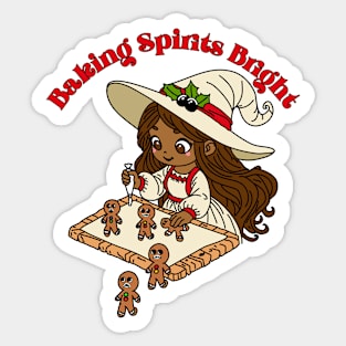 Baking Spirits Bright Witch Sticker